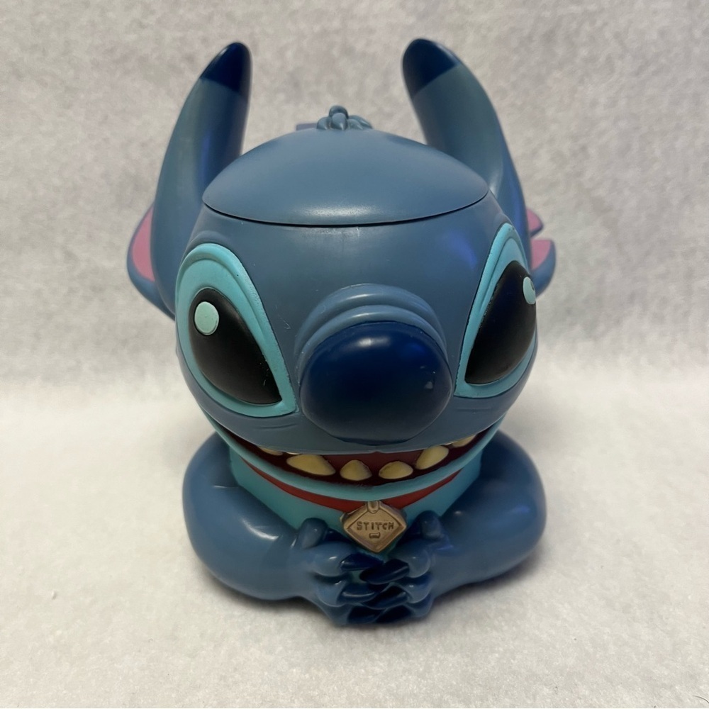 STITCH POP UP TOP Mug Plastic Blue Disney Handle